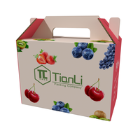 Boîte d'emballage personnalisée pour fruits frais, grande capacité, mangue, cerise, boîte en papier, légumes agricoles, boîte d'expédition en gros