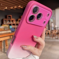 Coque de téléphone portable en silicone liquide dégradé avec protection d'objectif pour iPhone 12 13 15 16 Plus 17Air, étui en caoutchouc givré, vente en gros
