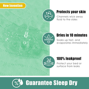 Almohadillas para cachorros reutilizables de proveedor OEM integrales, almohadillas impermeables para cama de incontinencia, almohadillas lavables para orinar para adultos - Product Image 3