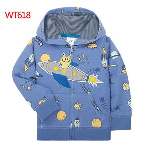 Nouveau Offre Spéciale nouveau-né Veste Zippée À Capuche Manches longues dessin animé Impression garçon fille vêtements coton bébé <span class=keywords><strong>manteau</strong></span> - Product Image 4