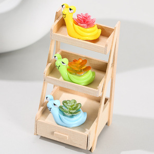 Snail Succulent <b>Mini</b> Potted <b>Plants</b> Resin Animal Desk Ornament Indoor Decor Flower <b>Pot</b> Planter - Product Image 4