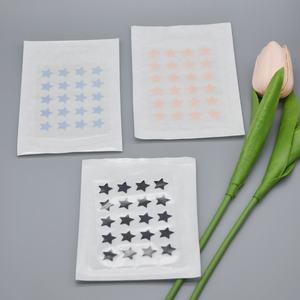 Patchs <span class=keywords><strong>anti</strong></span>-boutons hydrocolloïdes en forme d'étoile noire, faciles à utiliser, traitement localisé pour l'acné du visage - Product Image 3