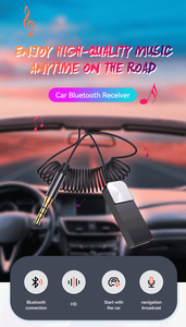 PIX-LINK USB coche compatible con Bluetooth adaptador 3,5mm Jack receptor inalámbrico Bluetooth AUX Audio <span class=keywords><strong>MP3</strong></span> reproductor de música manos libres herramienta de coche - Product Image 4