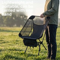 Silla de Camping Plegable 2 en 1 Zentopia, Bastón de Trekking de Aluminio Ultraligero, Asiento Portátil para Senderismo, Picnic, Silla Luna, Venta al Por Mayor