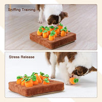 Interactieve Hondenspeelgoed Wortel Snuffelmat Hond Pluche Puzzel Speelgoed 2-in-1 Neuswerk Voer Spelletjes Met 12 Wortels