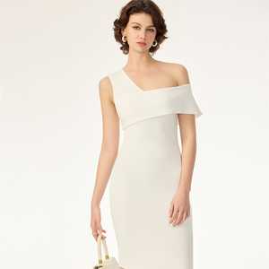 Knitwear <strong>Dress</strong> Open Shoulder Sexy Bare Shoulder Sweater Long Knit Sweater <strong>Dress</strong> - Product Image 2