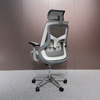 Chaise de bureau en maille à dossier haut avec accoudoirs 3D, verrouillage d'inclinaison et soutien lombaire pour le bureau à domicile