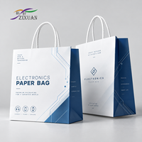 Sac en papier personnalisé pour librairie avec poignée en corde, impression de logo, finition mate pour livres, papeterie, emballage de vente au détail