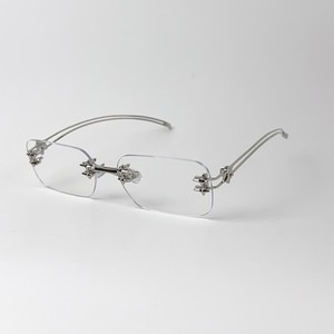 Lunettes de soleil sans monture de haute qualité, personnalisées, décorées d'étoiles, lunettes de soleil de luxe en métal, lunettes de soleil de créateur pour femmes et hommes - Product Image 6