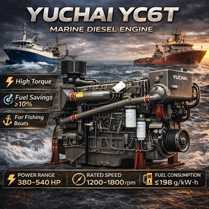 <span class=keywords><strong>Moteur</strong></span> diesel marin Yuchai YC6T 380-540 <span class=keywords><strong>CV</strong></span> pour bateaux de pêche et navires de travail - Product Image 1