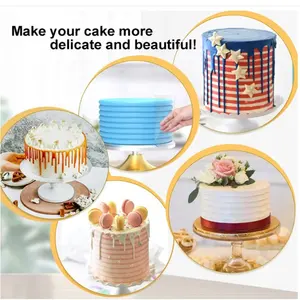 Grattoir à gâteau en plastique, peigne de décoration, pâtisserie chocolat crème au beurre royal glaçage plus lisse