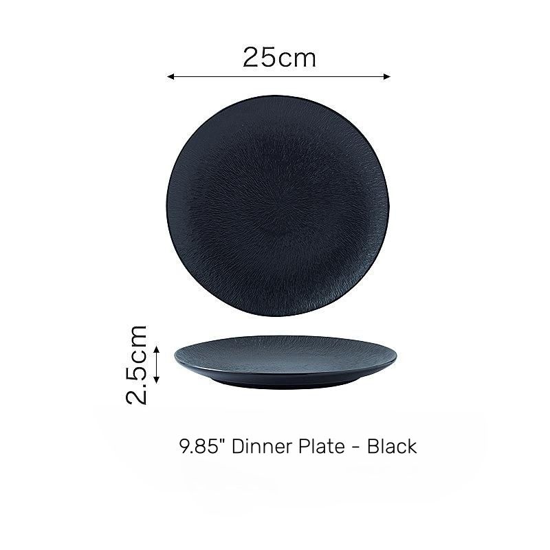 9.85" dinner plate-black