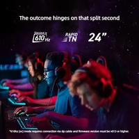 Monitor para Juegos MPG 242R X60N de 24 Pulgadas, 610Hz, 0.1ms, 98W, Panel TN FHD, 119% SRGB, con Base Giratoria/Regulable en Altura para Escritorio