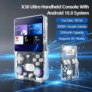 Portable <b>retro</b> game <b>console</b> 4.2 inch IPS screen <b>handheld</b> WiFi game player 28000 games X36 ultra video player - Product Image 2