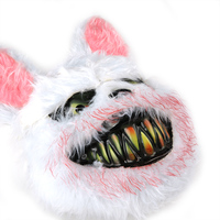 Masque de Lapin Sanglant d'Halloween Personnalisable, Masques d'Animaux Réalistes pour Cosplay, Soirée Masquée et Fournitures