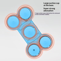 Tapis de Mangeoire Lente pour Chien en Silicone, Tapis à Lécher avec Ventouse Anti-Étouffement pour Alimentation Lente et Entraînement à Lécher, Vente en Gros