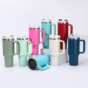 Vaso Térmico de Acero Inoxidable de 40 oz, Taza de Viaje Aislada al Vacío con Asa, Ecológica, Portátil, para Uso en Exteriores - Product Image 1