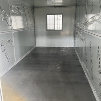 Garage de conteneurs en acier préfabriqué à faible coût-Entrepôt de stockage modulaire portable avec porte à volet roulant