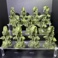Statue d'Alien en Jade Xiuyan Naturel Sculptée à la Main, Modèle Xenomorph, pour Décoration Intérieure et Collection de Cristaux – Vente en Gros