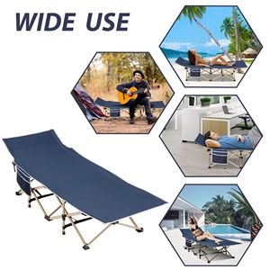 Factory Custom Design Outdoor Camping Hiking Picnc Fishing Events Folding Portable Waterproof Single Sleeping Bed <b>Cot</b> for Adult - Product Image 2