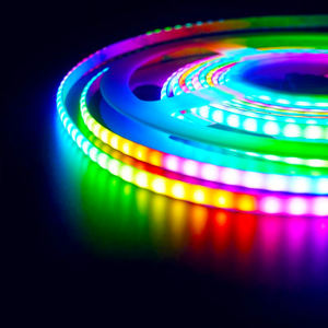 Bande lumineuse <span class=keywords><strong>LED</strong></span> COB RGBIC 5V 5mm 160 <span class=keywords><strong>LED</strong></span> pour salon, <span class=keywords><strong>TV</strong></span>, chambre à coucher, lumière d'ambiance nocturne, lumière changeante de couleur, bande COB - Product Image 1