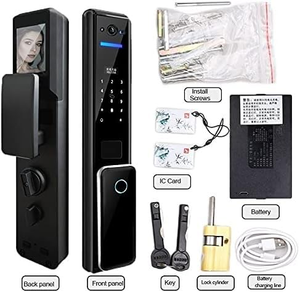 Face <b>Fingerprint</b> NFC Wood <b>Door</b> Smart <b>Door</b> <b>Lock</b> with Screen Waterproof Memory Card and Cloud Storage - Product Image 2