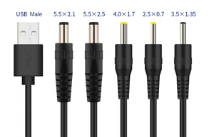 Câble d'alimentation USB 2.0 5V DC personnalisé, USB Type-A Type-H, conducteur plaqué or, gaine en PVC, blindage en feuille pour moniteur d'ordinateur - Product Image 2
