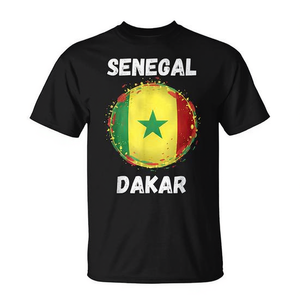 Camiseta con la Bandera de Senegal Dakar, Diseño Retro Vintage, Unisex, Talla Adulto, Impresión en Serigrafía China - Product Image 2