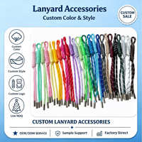 Cordon tressé coloré avec embouts métalliques pour sweats à capuche, sacs, sacs à dos, tirettes de fermeture éclair et accessoires de bricolage