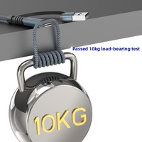 Cable Trenzado de Nailon Tipo-C 2 en 1, Carga Rápida PD de 60W y Transferencia de Datos, 1M/2M para iPhone 15/15 Plus/15 Pro Max