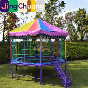 Trampolín de Plástico Rojo <span class=keywords><strong>para</strong></span> Niños con Tobogán, Combinado, Grande, <span class=keywords><strong>para</strong></span> Exteriores, <span class=keywords><strong>Juguete</strong></span> <span class=keywords><strong>para</strong></span> el Hogar - Product Image 3