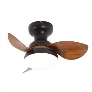 Lámpara de Techo con Ventilador LED de 36 Pulgadas con Control Remoto, Cuerpo de Hierro Eléctrico Pequeño, Aspas Decorativas de Madera para Decoración de Comedor y Dormitorio - Product Image 1