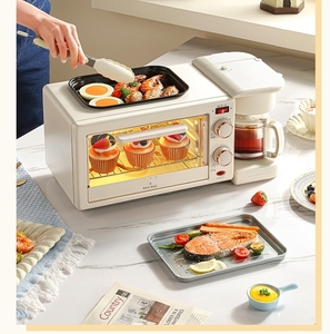 Machine à <span class=keywords><strong>petit</strong></span>-déjeuner multifonctionnelle 3-en-1 pour la cuisson à la vapeur et la cafetière pour les petits sandwichs au <span class=keywords><strong>four</strong></span> et la marmite - Product Image 2