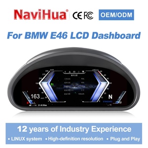 Navihua 10.25 Inch <b>Digital</b> Instrument Cluster Upgrade LCD Dashboard with Carplay <b>Speedometer</b> Tachometer <b>for</b> BMW E46 3 Series - Product Image 1