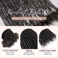 BLT 0,1 cm Micro Locs Faciles à Installer Interlock Extensions de Dreadlocks Permanentes Cheveux Humains Super Douces Extensions Sister Locs