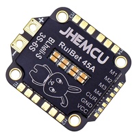 JHEMCU RuiBet 45A 55A 3-6S Dshot600 BLHELI_S BLS 4IN1 ESC Tanpa Sikat 30.5X30.5 M4 Pengontrol Penerbangan RC Drone Balap