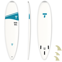 Planche de surf classique Mini Mal époxy avec logo personnalisé Longboard Malibu à toit souple pour débutants intermédiaires en fibre de verre durable