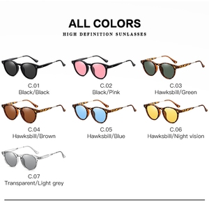 Occhiali da sole polarizzati rotondi piccoli personalizzati da uomo, protezione UV400, resistenti agli urti, in PC e metallo, eleganti, per la spiaggia, fornitore <span class=keywords><strong>di</strong></span> fabbrica - Product Image 4