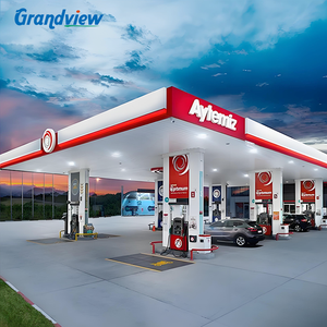 Cobertizo de Acero Inoxidable con Estructura de Rejilla para Gasolinera y Señalización Exterior para Estaciones de Servicio o Gasolineras - Product Image 6