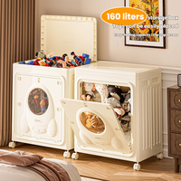 Boîte de rangement pliable en PP PET, grande capacité, organisateur de jouets, bac de rangement pour vêtements, conteneur de rangement pour couettes avec roulettes
