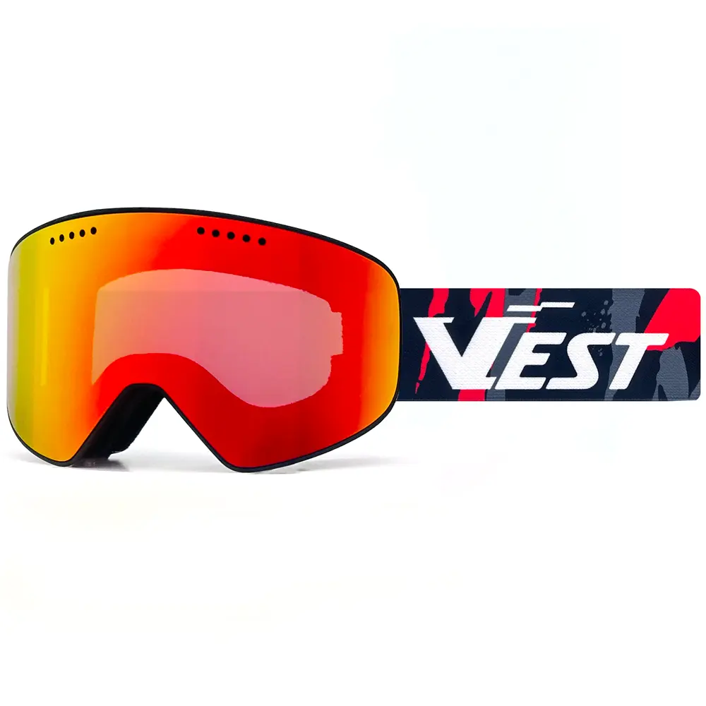 Custom Sample Ski Goggles Anti Fog UV400 Protection Lens Design Logo Colors Coating Snow Snowboard Google Glasses