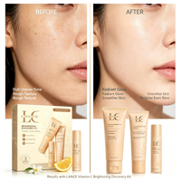 Ensemble de soins du visage à la vitamine C à base de plantes Lance Private Label pour éclaircir et unifier le teint, kit de voyage pour une peau éclatante
