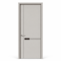 Porte intérieure rainurée en mélamine avec surface résistante à l'humidité et à la décoloration pour la rénovation en gros des dortoirs
