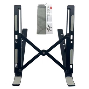 Jiuyi mới tuyệt vời khuyến mãi nhôm N8 máy tính xách tay đứng hai lớp có thể gập lại làm mát đứng với điều chỉnh chiều cao tính di động - Product Image 5