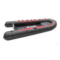 Bateau à rames en aluminium robuste de 3,9 m (13 pi) 390 Bateau pneumatique rigide pliable