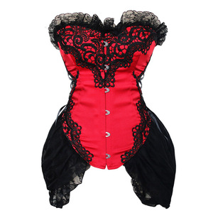 Corsé de Acero para Mujer al por Mayor, Cincher de Cintura con Encaje, Faja Moldeadora de Satén, Bustier Gótico para <span class=keywords><strong>Fiesta</strong></span> y Club, Lencería Moldeadora Le Corset - Product Image 5