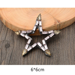 Parches de perlas con cuentas de estrellas brillantes hechos a mano, lentejuelas bordadas, apliques de chenilla, accesorios de ropa Diy - Product Image 6