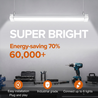 Lumière LED industrielle connectable 4FT 8FT pour atelier, garage, entrepôt, usine, établi – Fixation au plafond ou en suspension