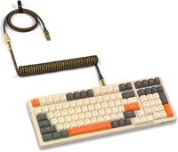 Clavier mécanique sans fil ATTACK SHARK K98 avec 100 touches, tri-mode, câble enroulé, échange à chaud, RGB, ergonomique pour les joueurs