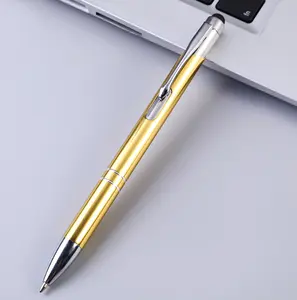 Lengthened Lovely Ballpoint Pens Blue Ink Office School Writing Stationery Metal shell Customizable Pattern Logo